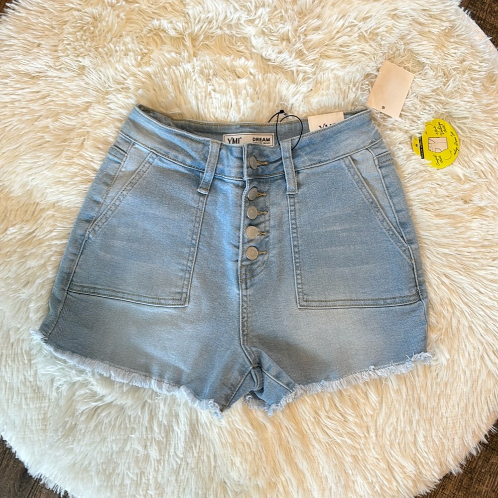 NWT YMI light wash shorts